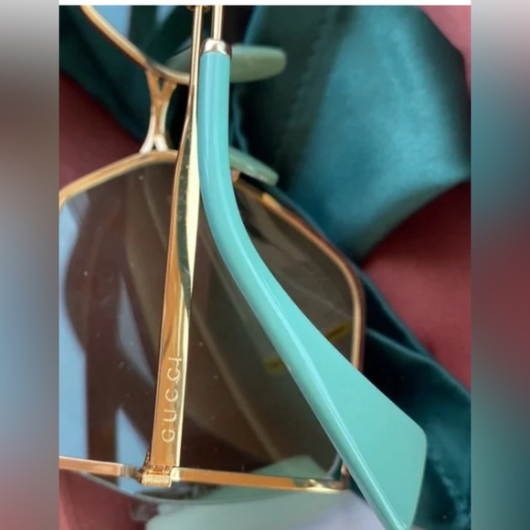 Gucci GG0817S 003 Gold/green 65-17-140 Sunglasses - Picture 5 of 16